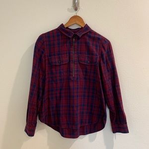 Madewell zip flannel